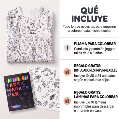 Pijamas para colorear